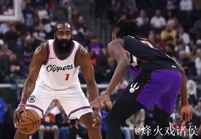 哈登24+12助阵快船大胜猛龙豪取4连胜 公牛逆袭击败老鹰